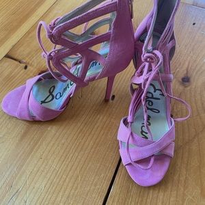 Sam Edelman Pink Suede Azela Sandals